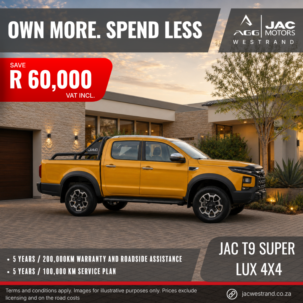 JAC T9 Super Lux 4×4 at the price of a 4×2 - Offer Details
